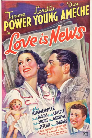 Poster to the movie "Love Is News" #1616401
