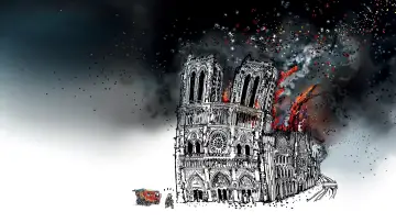 Backdrop to the movie "Notre-Dame on Fire" #1026143