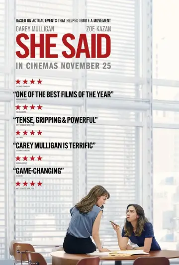 Poster to the movie "She Said" #141492