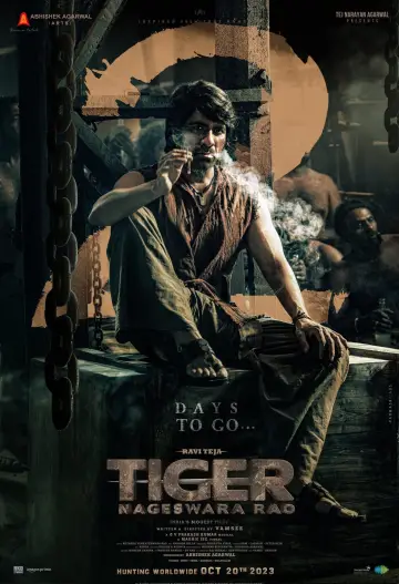 Poster to the movie "Tiger Nageswara Rao" #372480