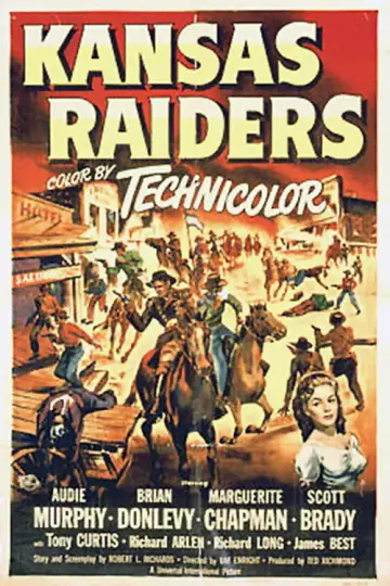 Poster to the movie "Kansas Raiders" #1130599