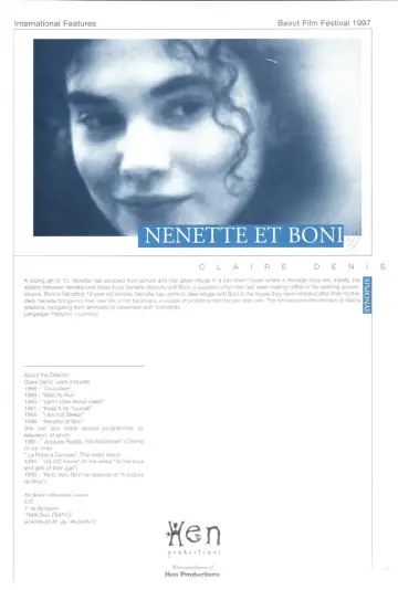 Poster to the movie "Nenette and Boni" #953406