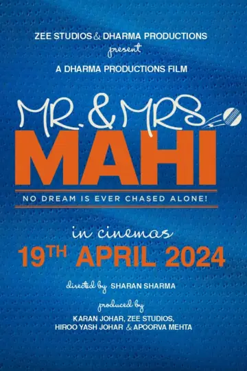 Poster to the movie "Mr. & Mrs. Mahi" #434825