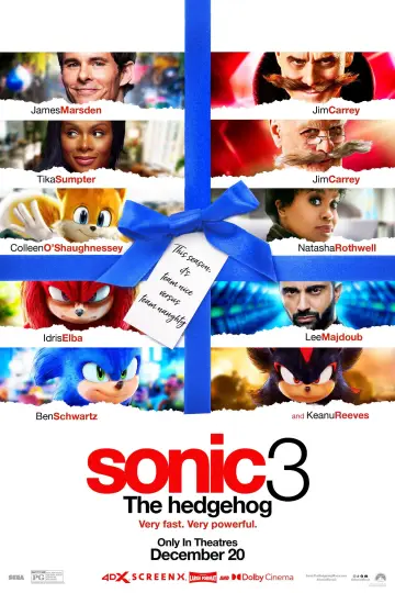 Poster to the movie "Sonic the Hedgehog 3" #552060