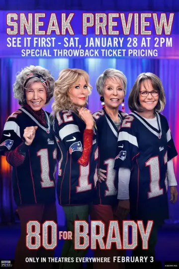 Poster to the movie "80 for Brady" #1005232