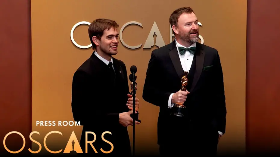 Video for the film The Singers — The Singers Best Live Action Short Film Press Room Speech | 98th Oscars (2026)