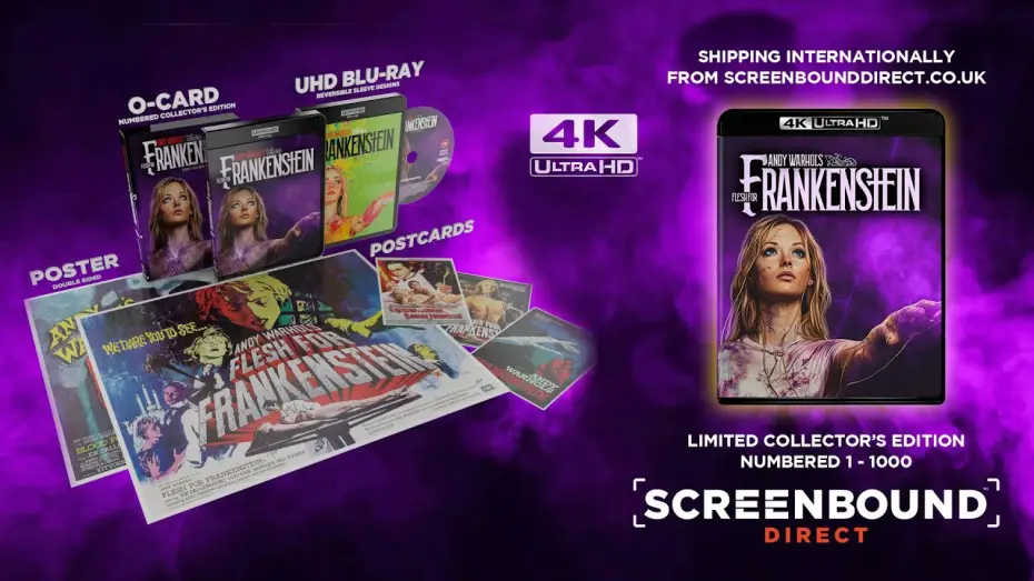 Video for the film Flesh for Frankenstein — 4K UHD Limited Edition Trailer