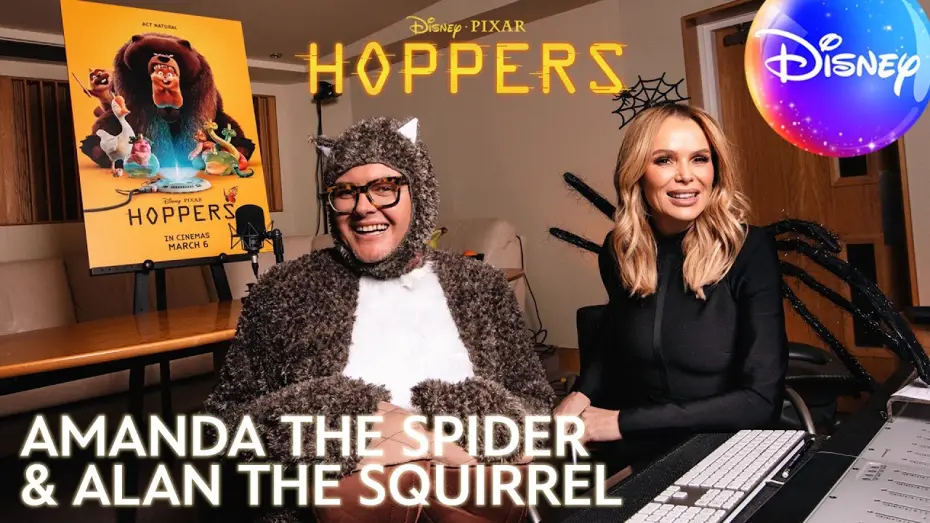 Video for the film Hoppers — Alan Carr & Amanda Holden Join Hoppers! Meet Amanda the Spider & Alan the Squirrel