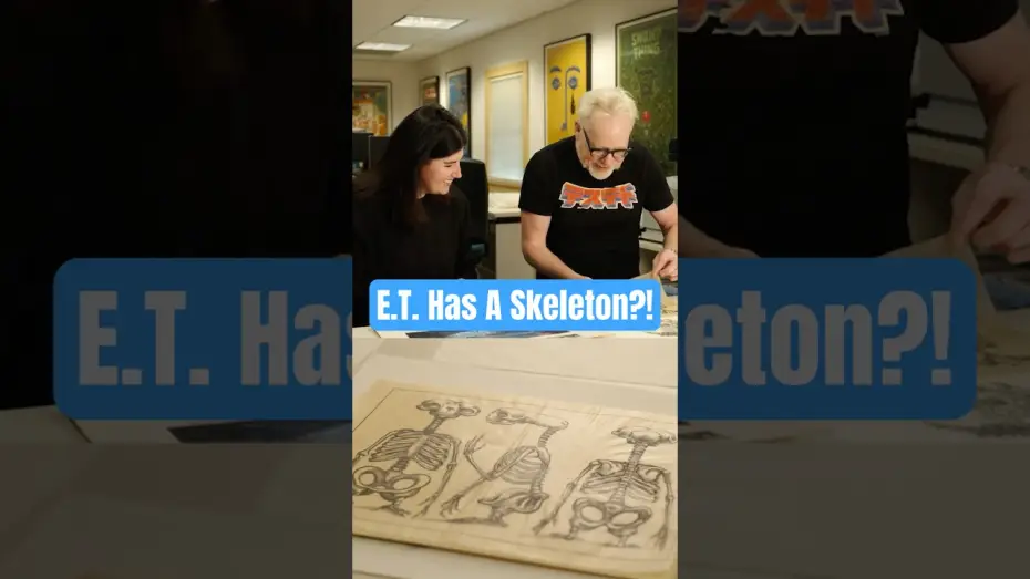 Video for the film E.T. the Extra-Terrestrial — Adam Savage Discovers E.T.’s Terrifying Skeleton!