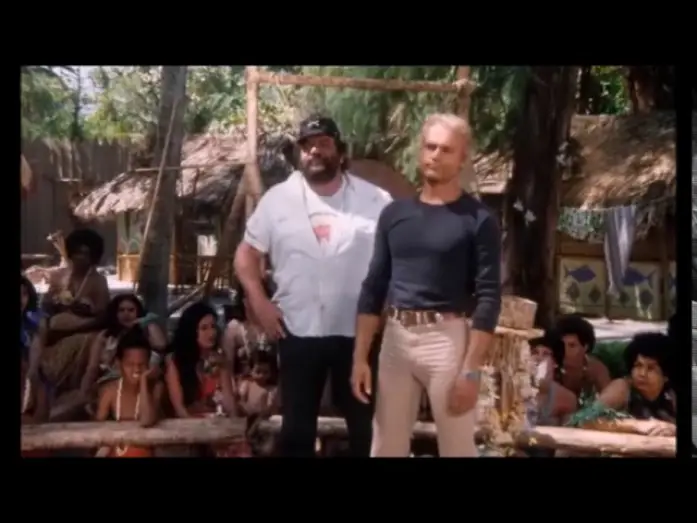 Video for the film Who Finds a Friend Finds a Treasure — Bud Spencer et Terrence Hill, extrait du film : Salut l'ami, adieu le trésor