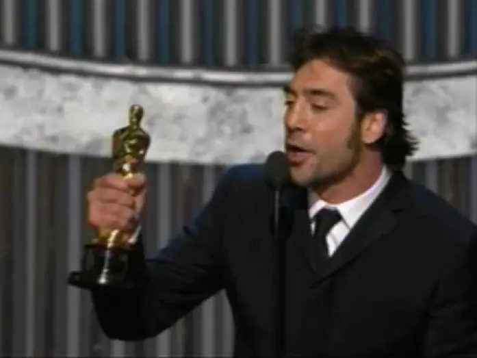 Video for the film No Country for Old Men — Javier Bardem winning Best Supporting Actor: 80th Oscars (2008)