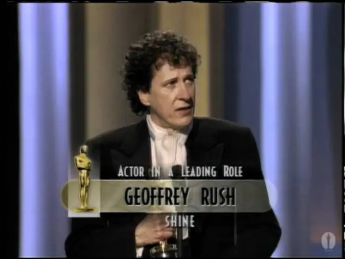 Video for the film Shine — Geoffrey Rush winning Best Actor