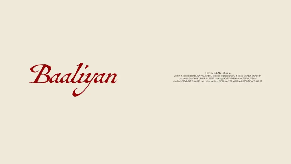 Video for the film Baaliyan — Baaliyan | Trailer