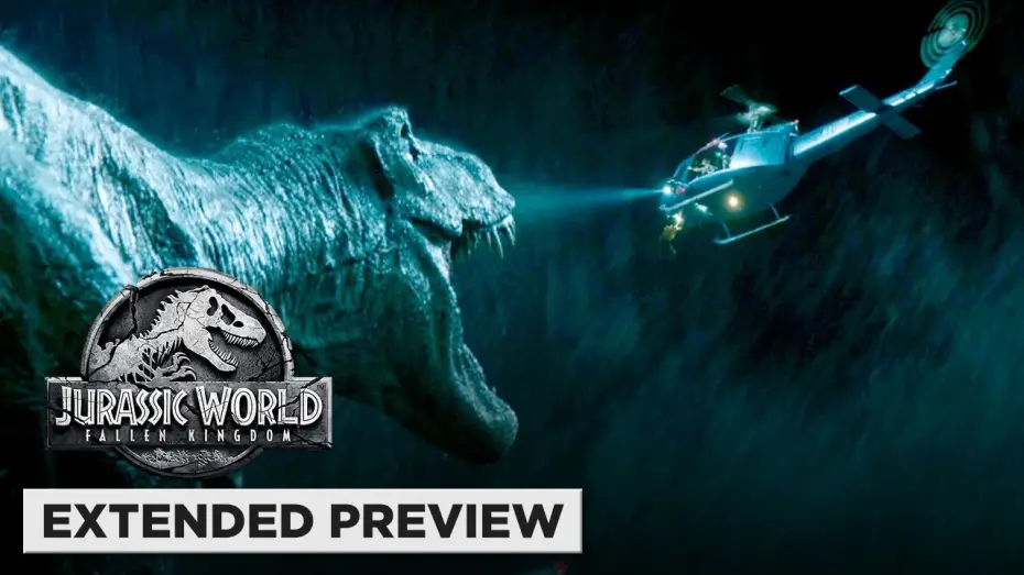Video for the film Jurassic World: Fallen Kingdom — T. Rex vs. Helicopter vs. Mosasaurus