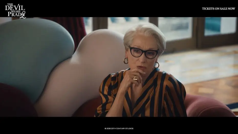 Video for the film The Devil Wears Prada 2 — Announcement on Tickets