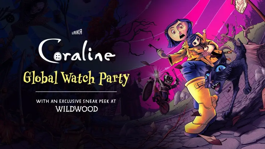 Video for the film Coraline — Global Watch Party - Trailer