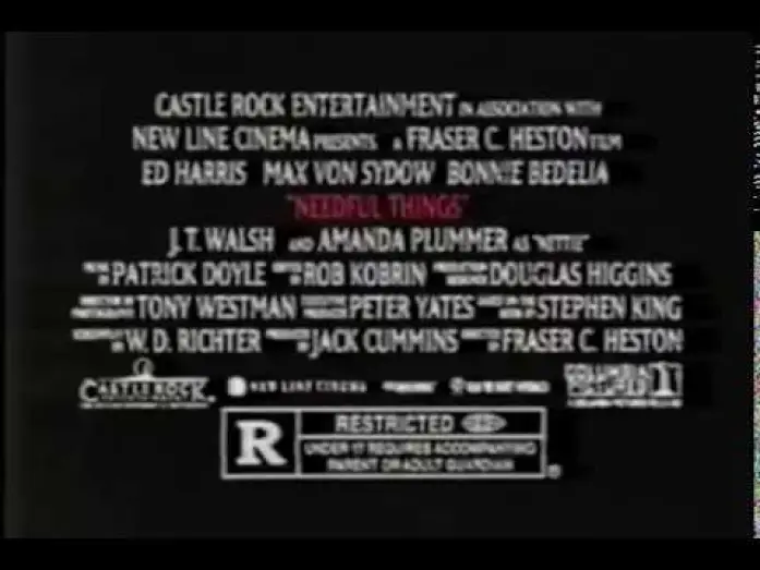 Video for the film Needful Things — Needful Things Movie Trailer 1993 - TV Spot