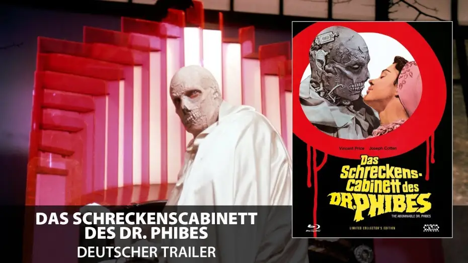 Video for the film The Abominable Dr. Phibes — Das Schreckenskabinett des Dr. Phibes (Trailer, deutsch)