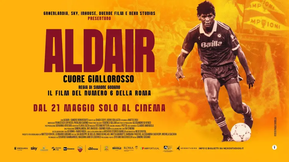 Video for the film Aldair - Cuore Giallorosso — ALDAIR. CUORE GIALLOROSSO - Al cinema dal 21 maggio
