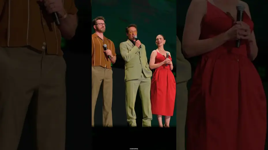 Video for the film Avengers: Doomsday — Robert Downey Jr., Chris Evans, & Hayley Atwell assemble on the D23 stage
