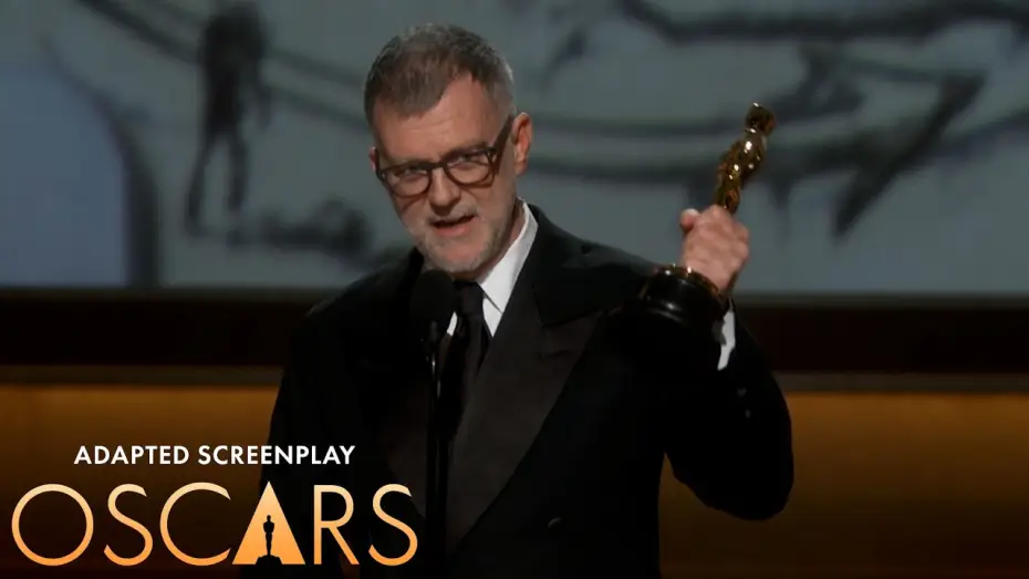Video for the film BC Project — ‘One Battle after Another’ Wins Best Adapted Screenplay | 98th Oscars Speech (2026)