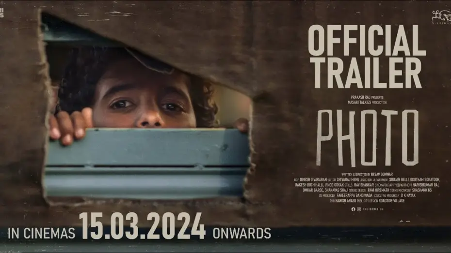 Video for the film Photo — PHOTO - Kannada Film Official Trailer 2024| Prakash Raj| Utsav Gonwar