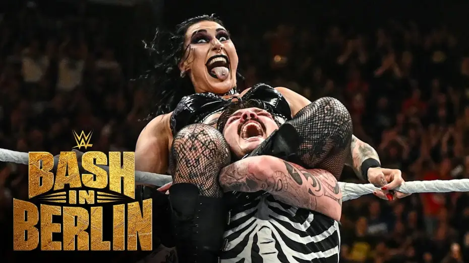 Video for the film WWE Bash in Berlin — Rhea Ripley destroys "Dirty" Dominik Mysterio