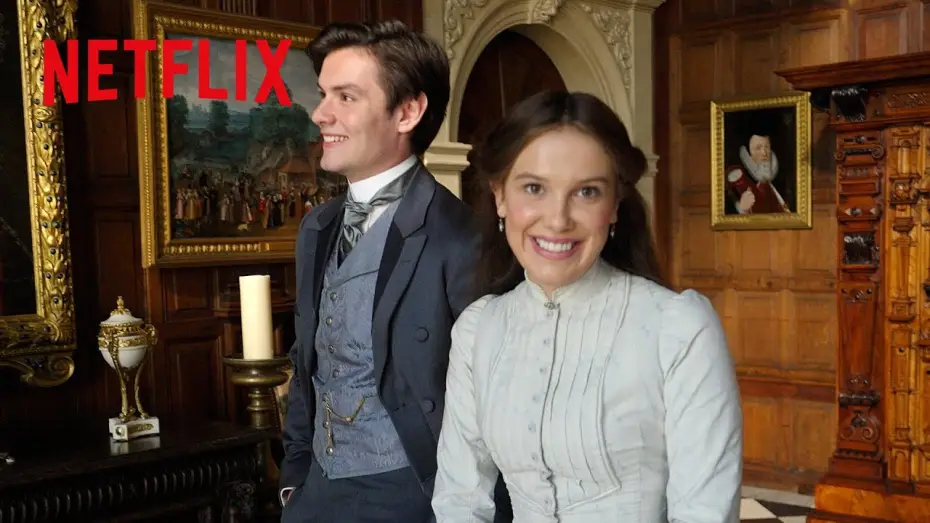 Video for the film Enola Holmes 3 — Behind the Scenes House Tour with Millie Bobby Brown and Louis Partridge