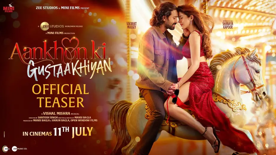Video for the film Aankhon Ki Gustaakhiyan — Aankhon Ki Gustaakhiyan Official Teaser | Vikrant M | Shanaya K | Vishal M | In Cinemas 11th July