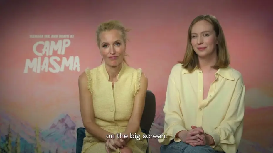 Video for the film Teenage Sex and Death at Camp Miasma — Gillian Anderson & Hannah Einbinder