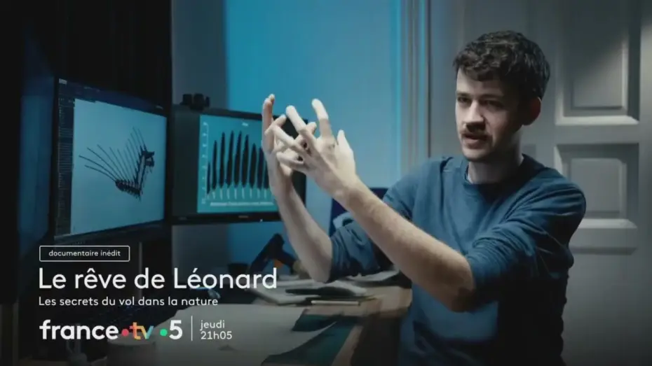 Video for the film Le rêve de Léonard : Les secrets du vol dans la nature — Le rêve de Léonard les secrets du vol dans la nature  Bande annonce France 5