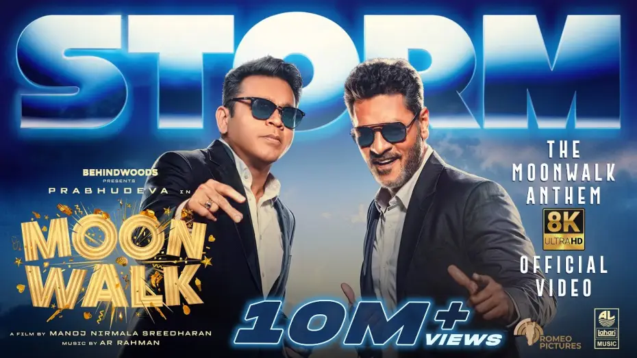Video for the film Moon Walk — Storm - The Moonwalk Anthem - 8K Official Video | AR Rahman | Prabhudeva | Manoj NS | Moonwalk Movie