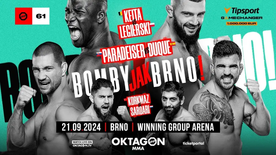 Video for the film Oktagon 61: Paradeiser vs. Duque — OKTAGON 61: Tipsport Gamechanger 2 | Offizieller Teaser | 21.09.2024