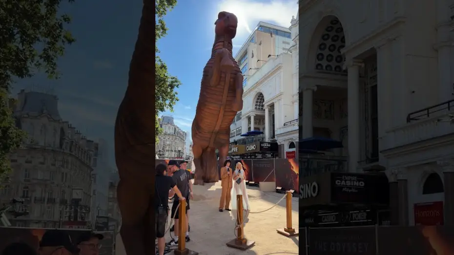 Video for the film The Odyssey — Behind the scenes on the Trojan Horse for the World Premiere of The Odyssey in London.