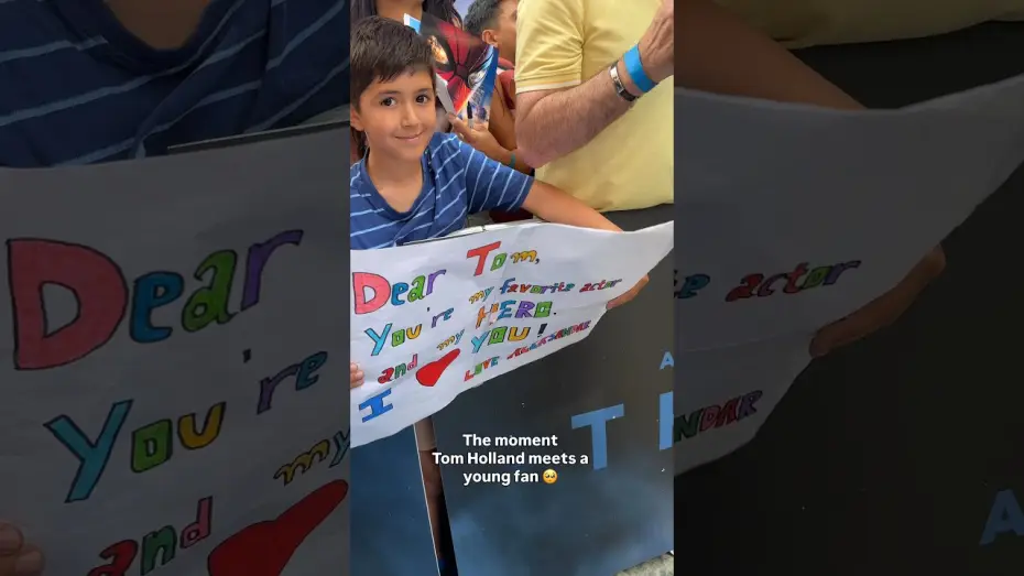 Video for the film The Odyssey — A moment between Tom Holland and a young fan.