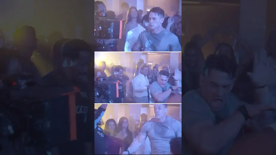 Video for the film Little Brother — BTS of John Cena cutting a rug