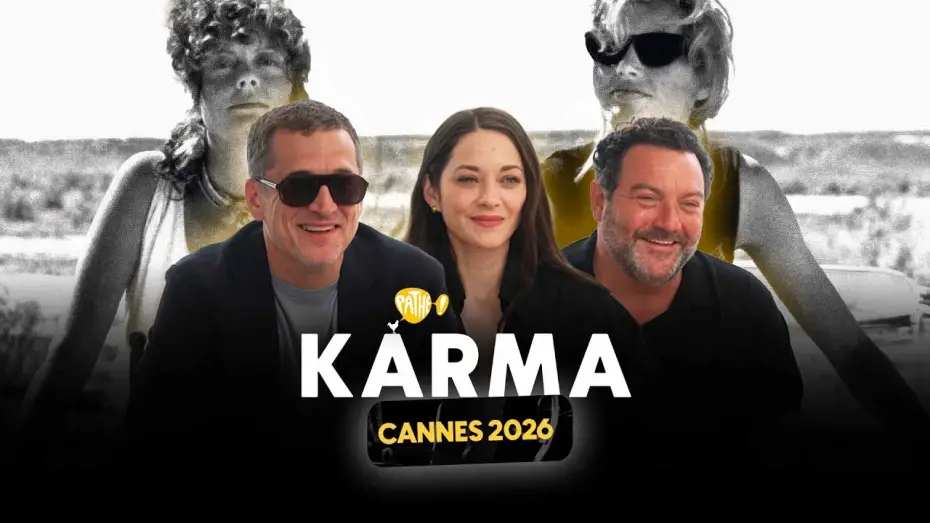 Video for the film Karma — CANNES 2026 - Interview x KARMA (Guillaume Canet, Marion Cotillard, Denis Ménochet)