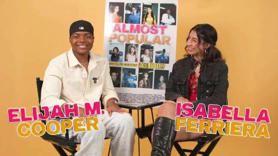 Video for the film Almost Popular — Isabella Ferreira and Elijah M Cooper l Having an Onscreen Romance