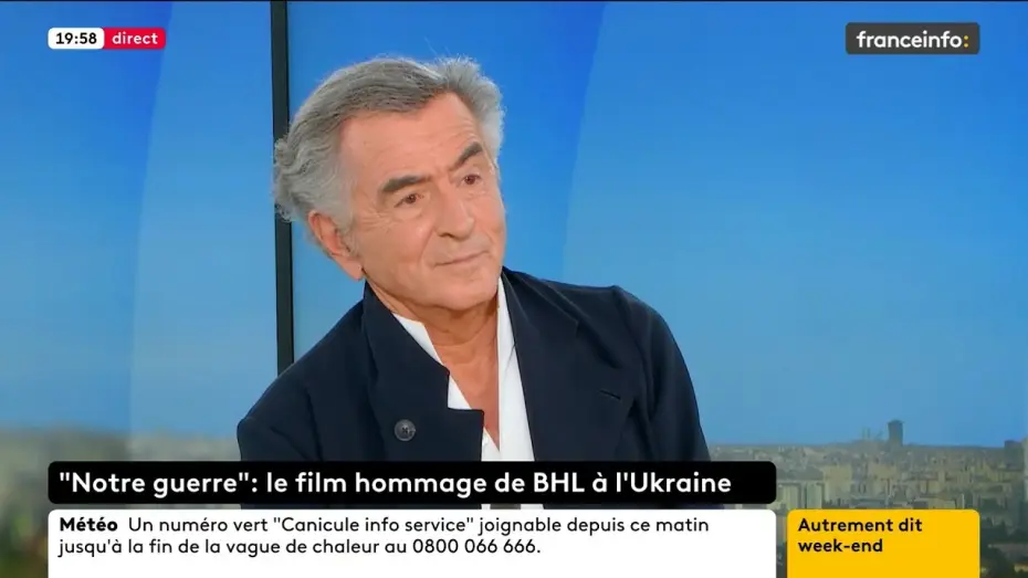 Video for the film Our War — Bernard-Henri Lévy – France Info : "Notre Guerre", guerre en Ukraine & Iran (28 juin 2025)