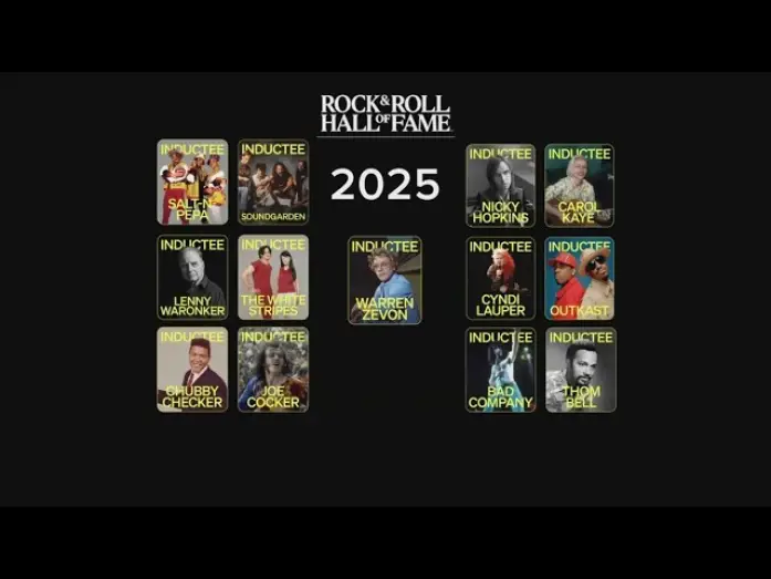 Video for the film 2025 Rock & Roll Hall of Fame Induction Ceremony — Rock and Roll Hall of Fame announces 2025 inductees