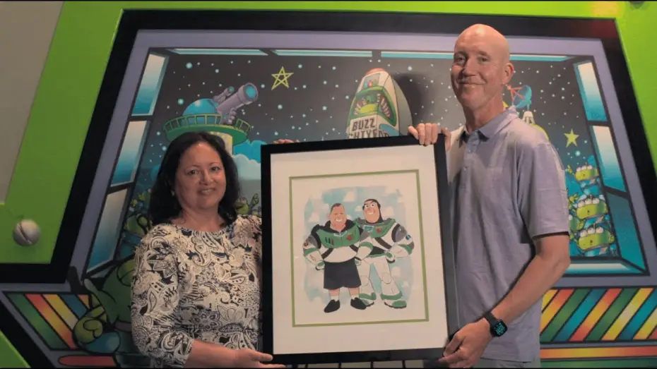 Video for the film Disney Parks Magical Christmas Day Parade — Disney World Cast Member Honors Buzz-loving Brother | Disney Parks Magical Christmas Day Parade
