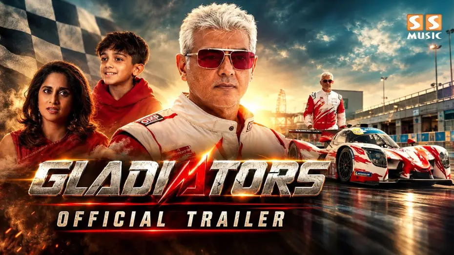 Video for the film Gladiators — Gladiators Movie - Official Tamil Trailer | Ajith Kumar | AK Racing | AL Vijay, GV Prakash| SS Music