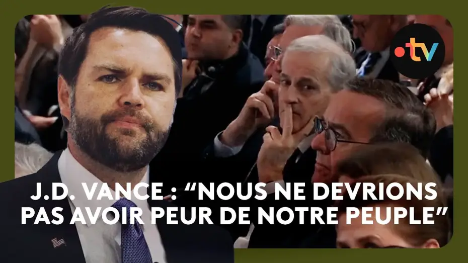 Video for the film JD Vance: The Revenge of America — J.D. Vance : son discours qui a choqué les dirigeants européens