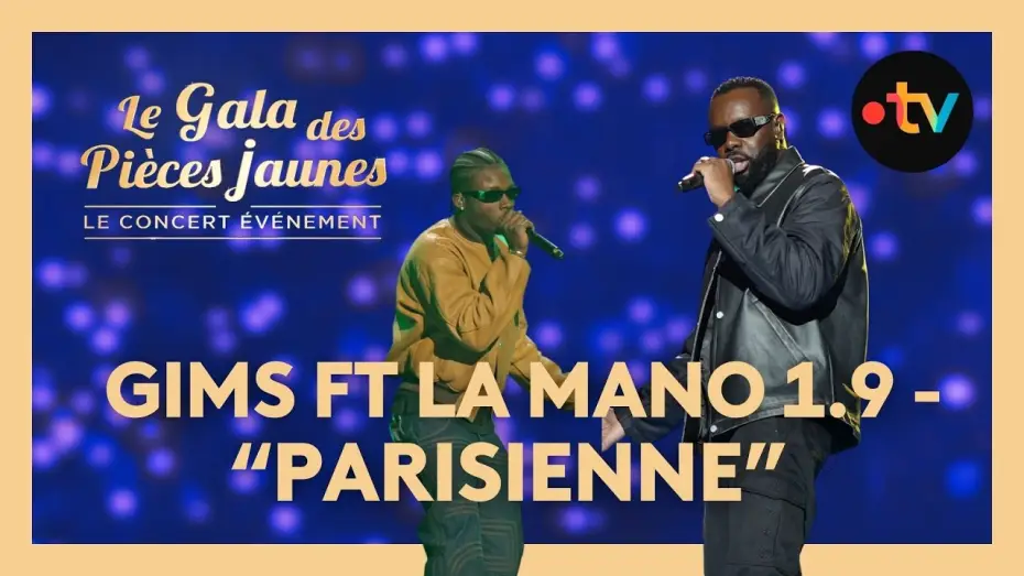 Video for the film Le Gala des Pièces Jaunes 2026 : Le concert événement — Gims - Parisienne (ft La Mano 1.9) live au Gala des Pièces Jaunes 2026