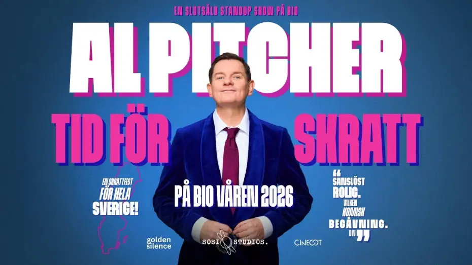 Video for the film Al Pitcher - Tid för Skratt — Al Pitcher - Tid För Skratt kommer på BIO Våren 2026!