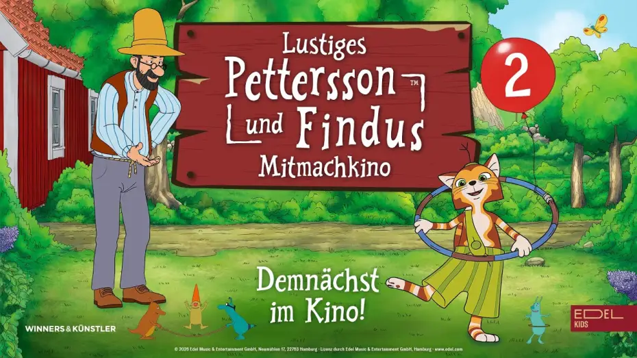 Video for the film Lustiges Pettersson und Findus Mitmachkino 2 — LUSTIGES PETTERSSON UND FINDUS MITMACHKINO 2! Ab 26. März 2026 im Kino!