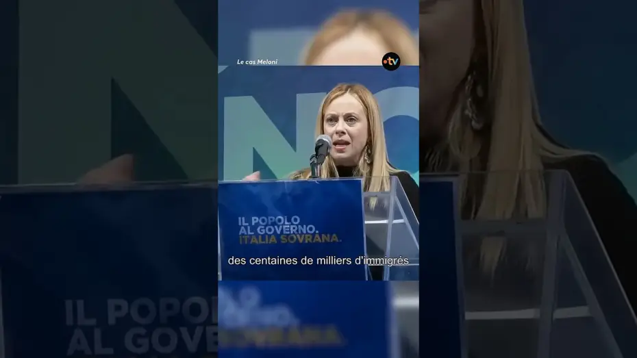 Video for the film Le cas Meloni — Immigration en Italie : le revirement de Georgia Meloni