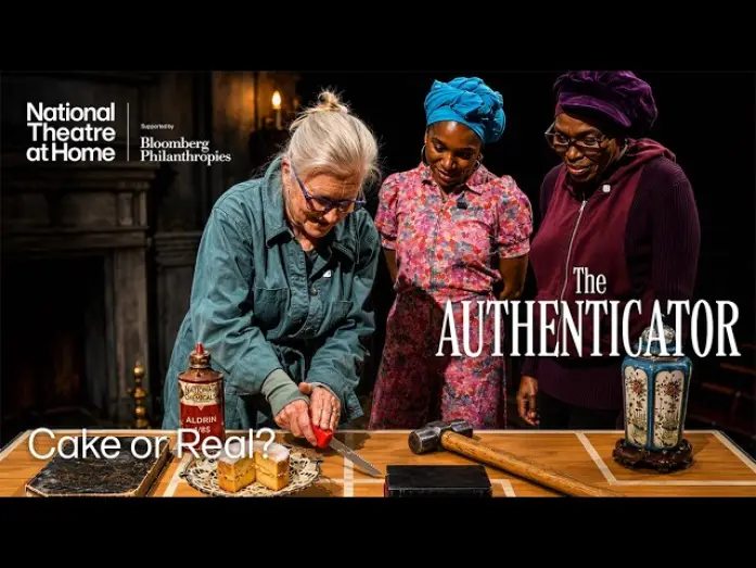 Video for the film National Theatre Live: The Authenticator — Is it cake? | The Authenticator | National Theatre at Home