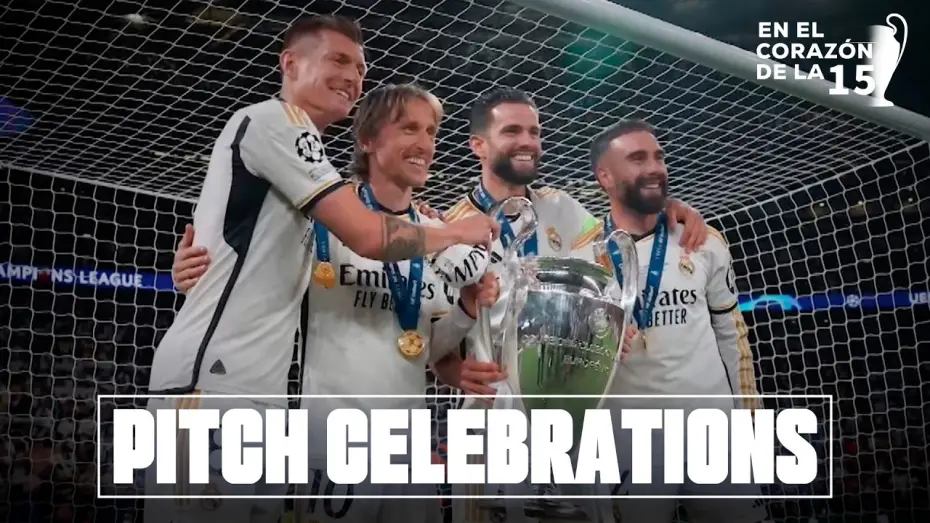 Video for the film In the heart of la 15 — POV: You're ON THE PITCH with Real Madrid celebrating the Champions League!