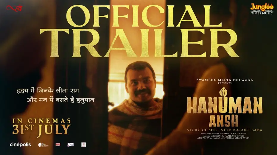 Video for the film Hanuman Ansh — Hanuman Ansh | Official Trailer | Shobhinaw Satyaa | Vishal Chaturvedi | In Cinemas 31st July 2026